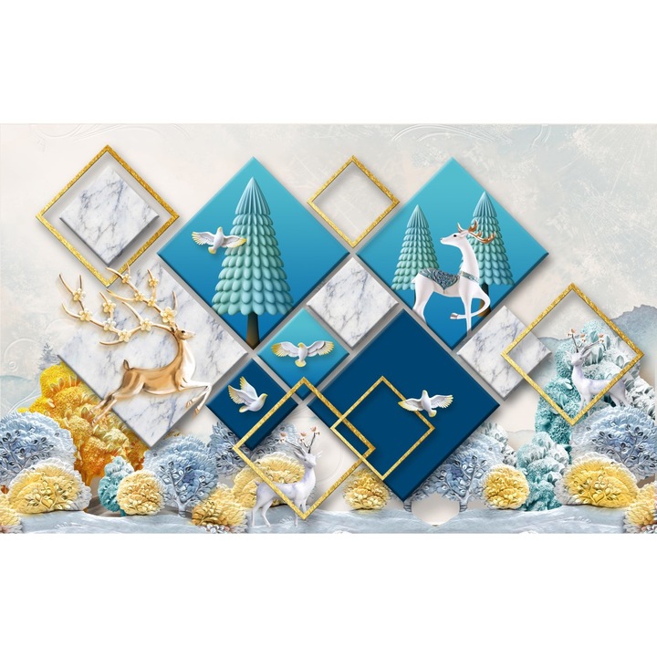 Fototapet autocolant PVC , Animale in natura abstract, 160x240 cm