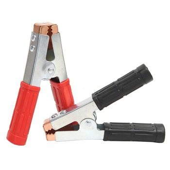 Set doi clesti tip crocodil cu maner de protectie de cauciuc elSales ELS-CC600, 600 Amperi, rosu-negru Set doi clesti tip crocodil cu maner de protectie de cauciuc elSales ELS-CC600, 600 Amperi, rosu-negru