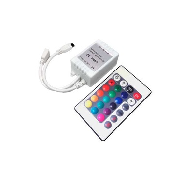 Contoler cu telecomanda Banda LED RGB - 16 butoane 72W 12V 6A Contoler cu telecomanda Banda LED RGB - 16 butoane 72W 12V 6A