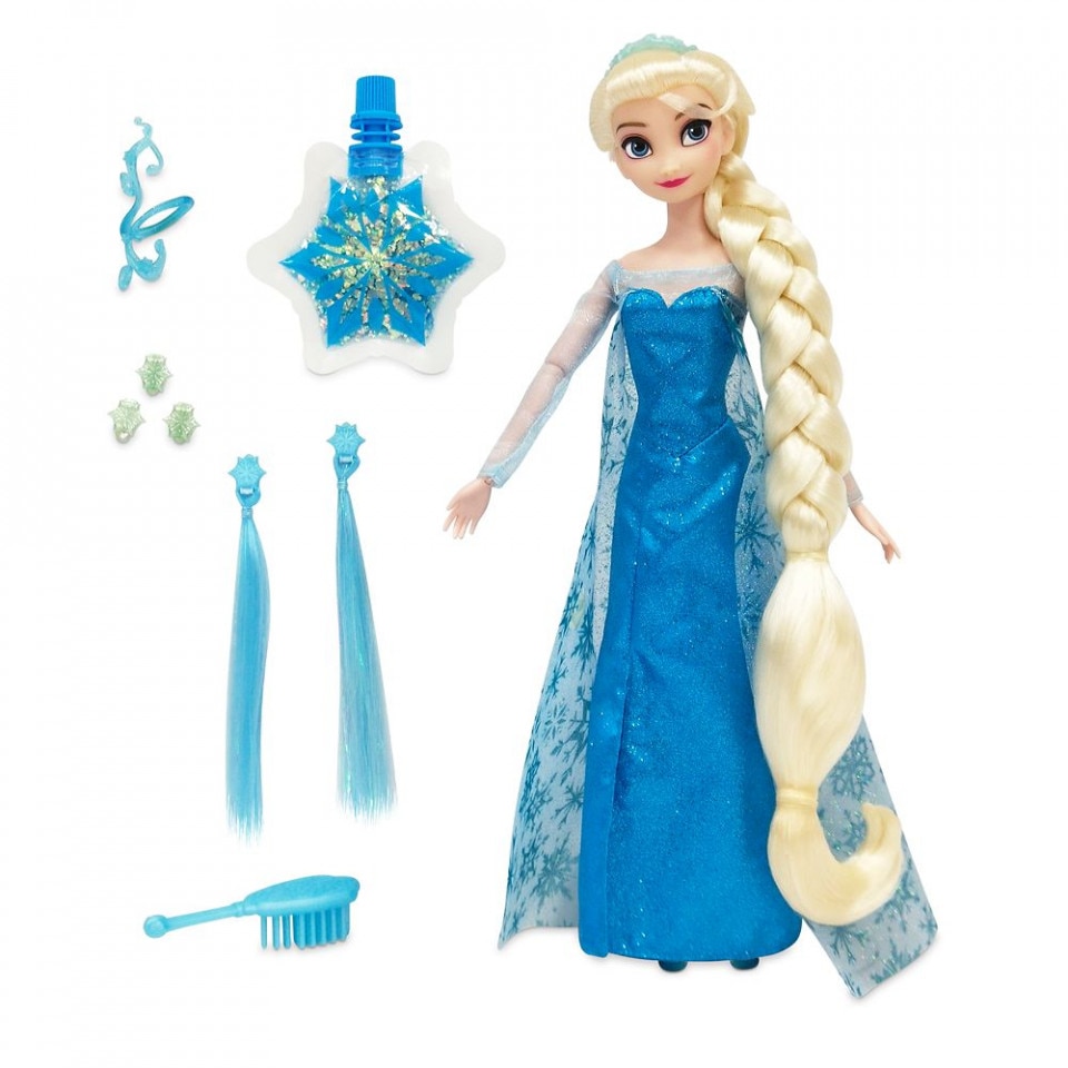 Papusa Elsa Hair Play, Disney, 30 cm