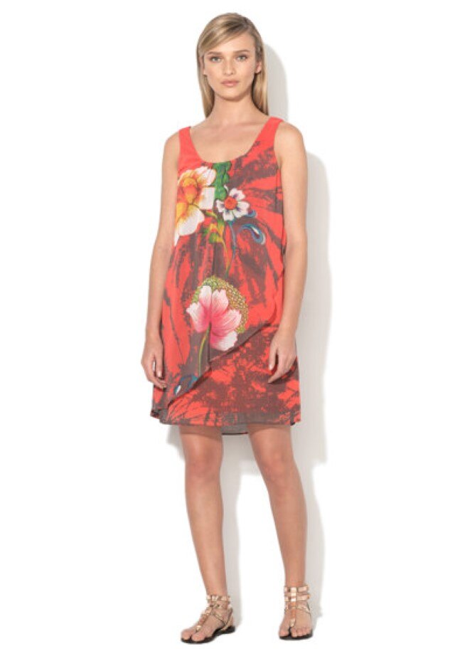 Rochie Desigual 73V2EA4, Caramiziu, 36