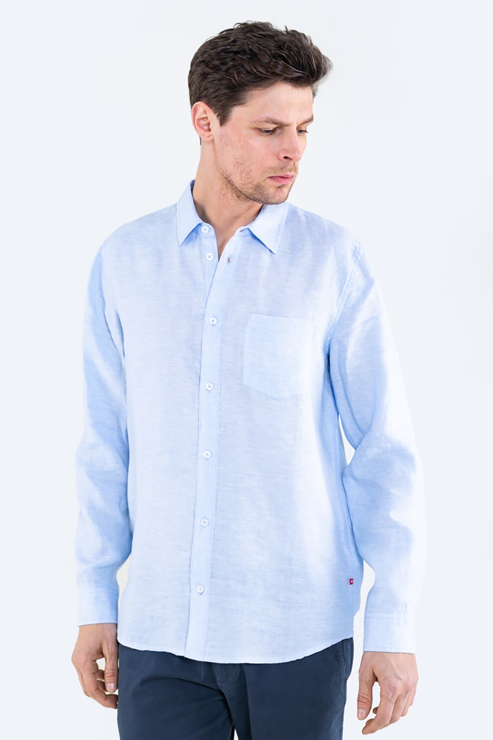 Big Star, Camasa de in cu buzunar pe piept, Albastru deschis, S