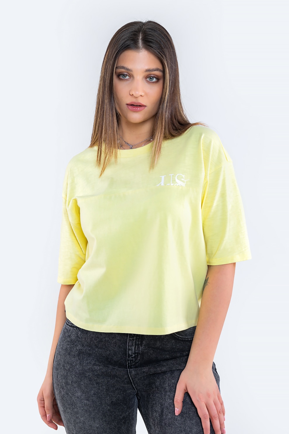 Big Star, Tricou cu decolteu la baza gatului, Galben