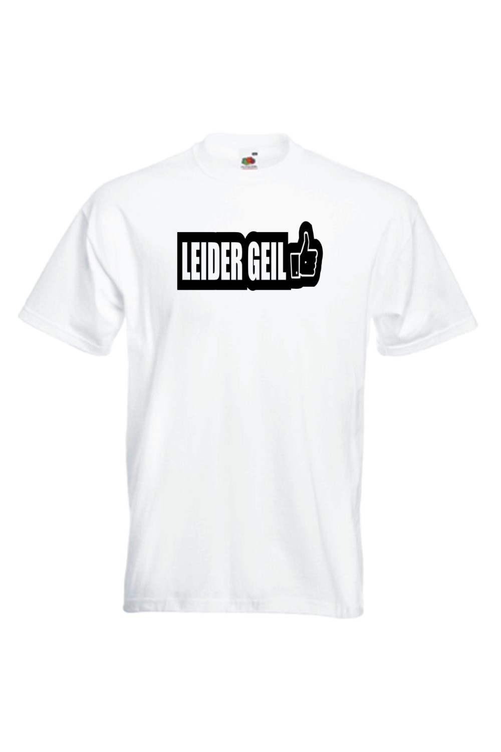 Tricou cu imprimeu 100% bumbac, Black Dragon, Aproximativ 180 g/mp, Leider Geil,Alb, Alb