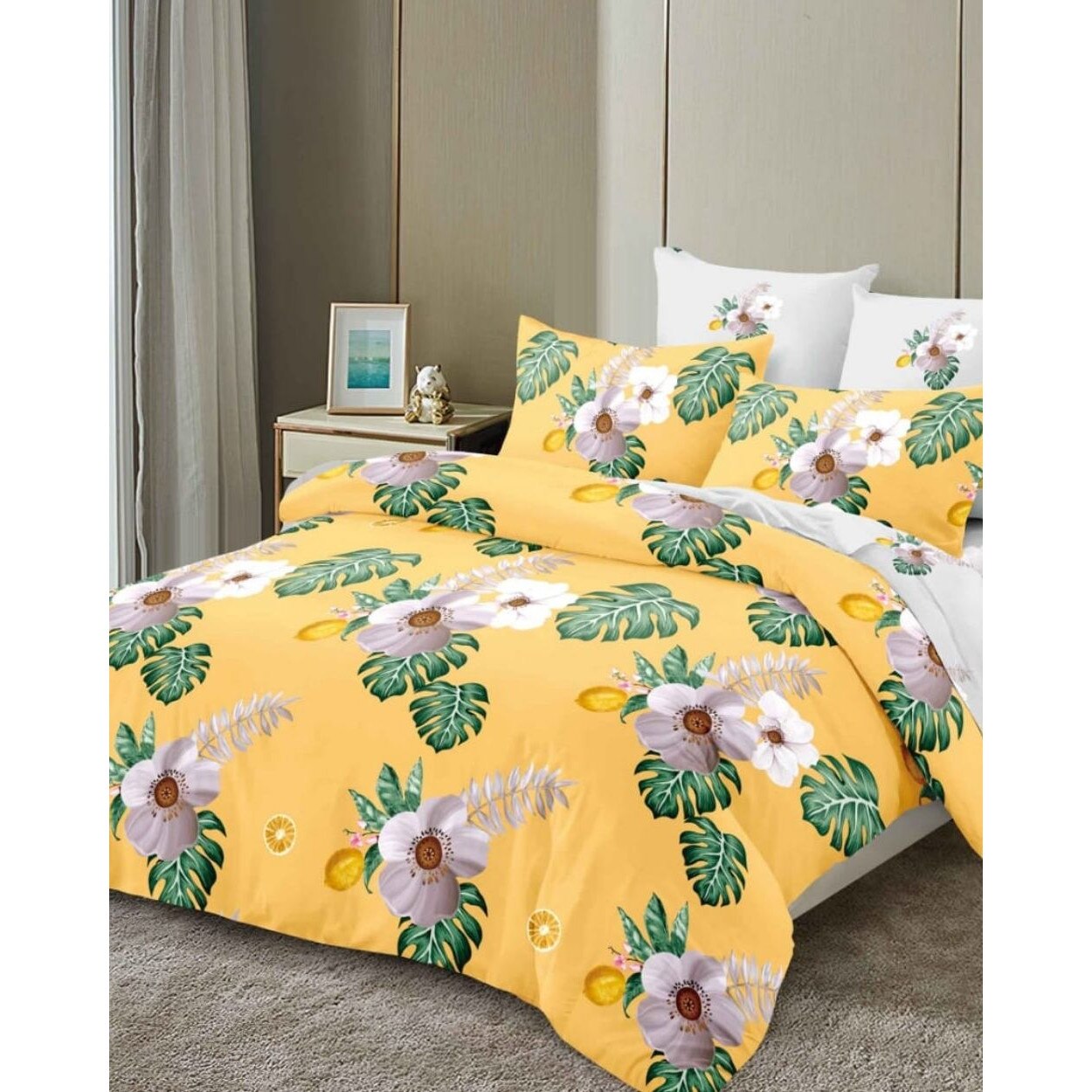 Set Lenjerie Finet, 6 Piese, Pat 2 Persoane, Tropical