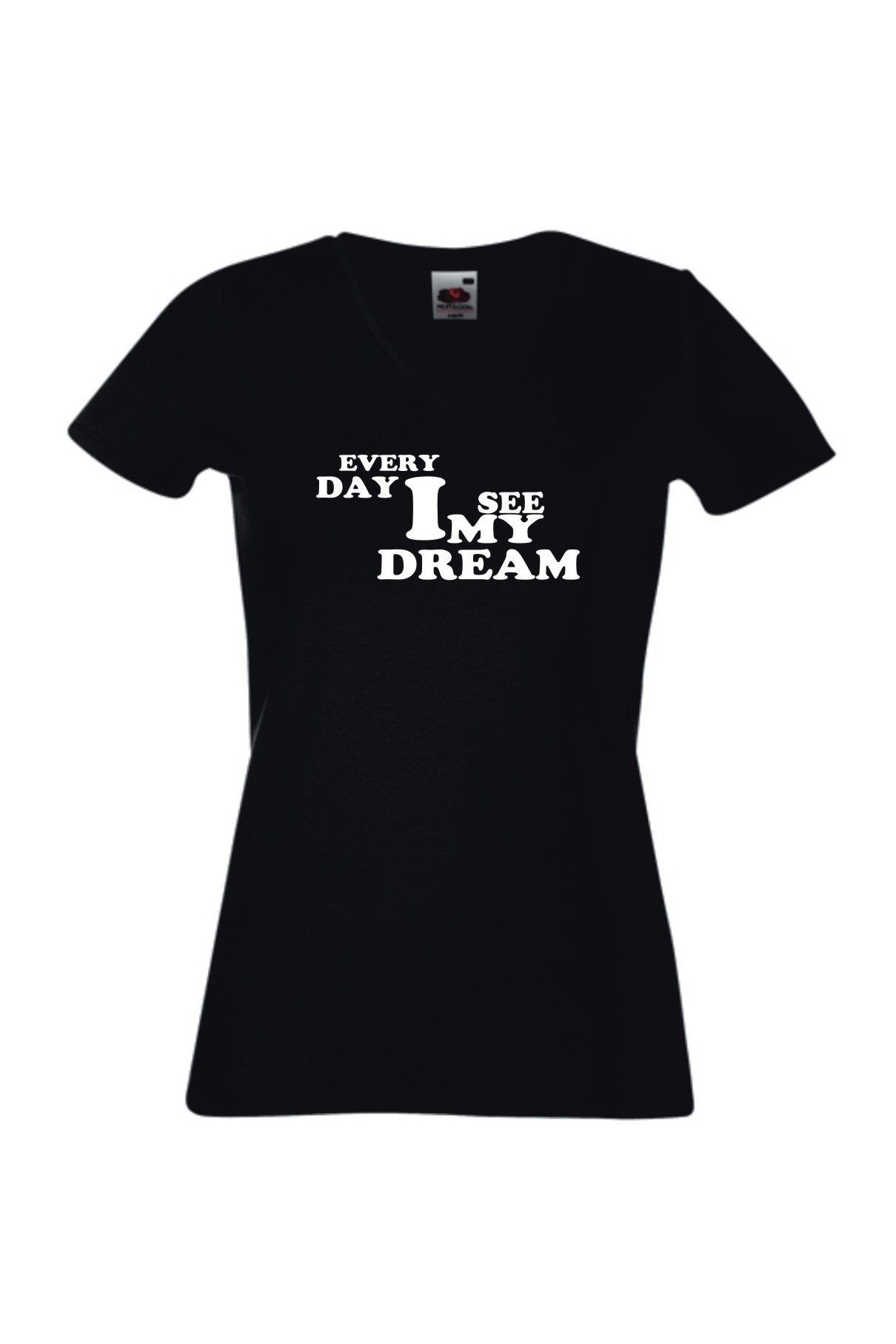 Tricou Black Dragon, Model Everyday I see my dream, Bumbac, Negru, Negru