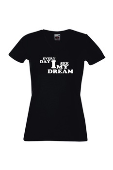 Tricou Black Dragon, Model Everyday I see my dream, Bumbac, Negru, Negru Tricou Black Dragon, Model Everyday I see my dream, Bumbac, Negru, Negru