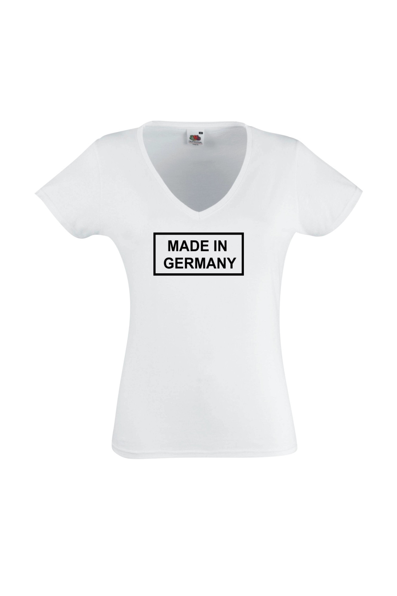 Tricou cu decolteu Black Dragon, Model Made in Germany, Bumbac, Alb, Alb