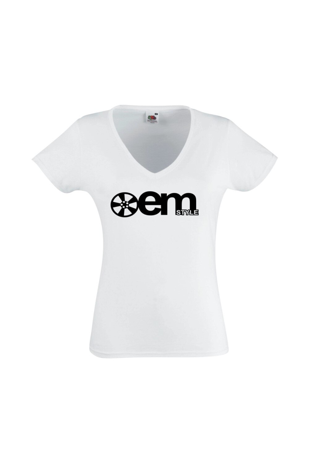 Tricou femei Black Dragon, Decolteu in ​​V, 100% bumbac 160 g/mp, Imprimeu oem STYLE, Alb, Alb