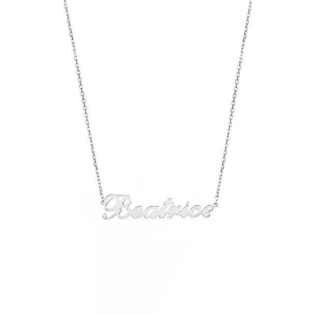 Lantisor din argint rodiat cu nume, Beatrice , ARTOR LN43, 47cm