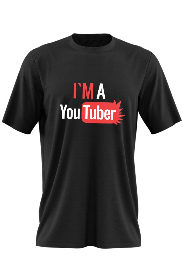 Tricou Negru Adulti I'M A YouTuber