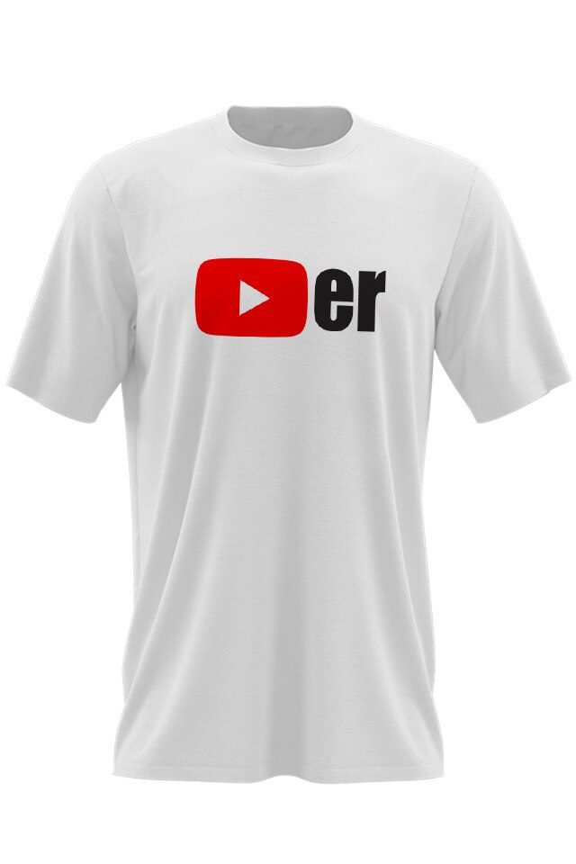 Tricou Alb Adulti YouTuber