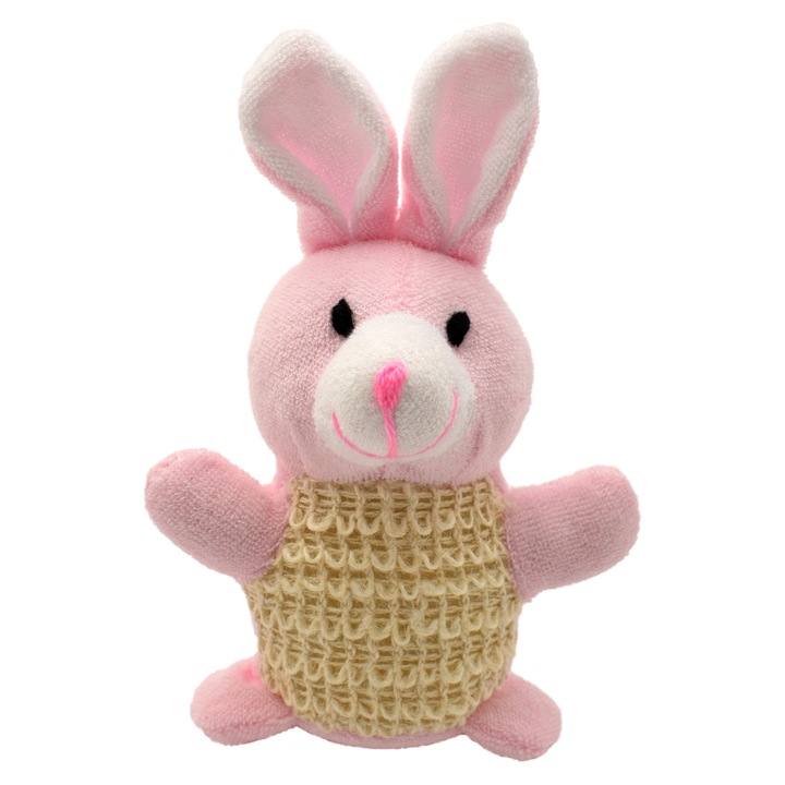 MAGNUM Gyerek szizál fürdőszivacs, Natúr, rózsaszín nyuszi