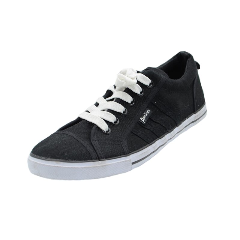 Tenisi din panza pentru baieti American Club TAMC5, Negru, 40 EU