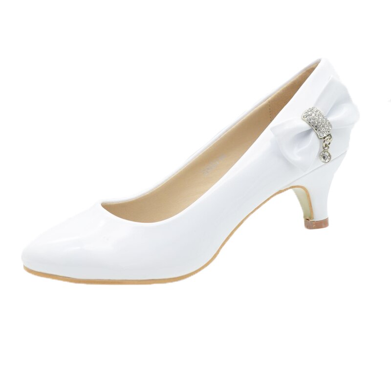 Pantofi eleganti cu toc pentru fete MRS M1280, Alb, 31