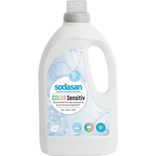 Detergent Lichid pentru Rufe Albe si Colorate Sensitiv, Sodasan, 1.5 L