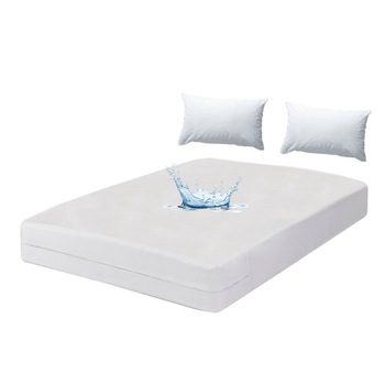 Set 2 piese impermeabile Metru Patrat, compus din husa de protectie impermeabila cu fermoar pentru saltea de 70/190 + 1 husa impermeabila pentru perna de 70/70 Set 2 piese impermeabile Metru Patrat, compus din husa de protectie impermeabila cu fermoar pentru saltea de 70/190 + 1 husa impermeabila pentru perna de 70/70