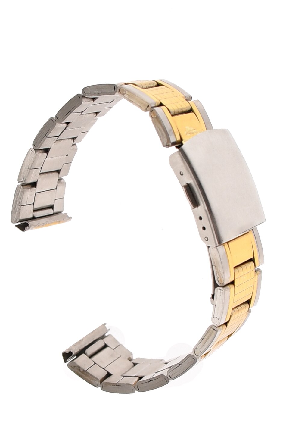 Curea de ceas din metal, 20 mm x 17 cm, argintiu/auriu