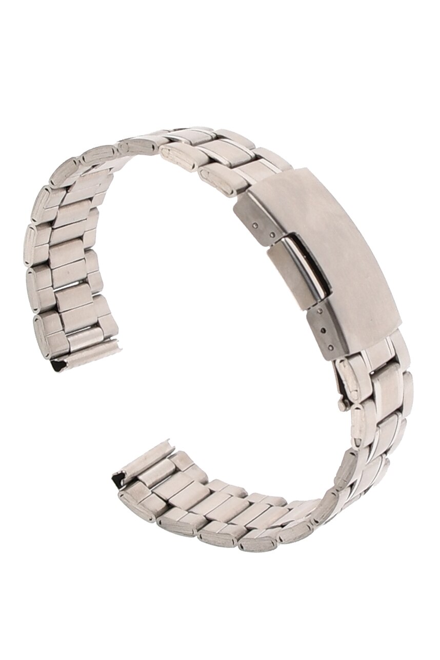 Curea de ceas din metal, 18 mm x 19 cm, argintiu