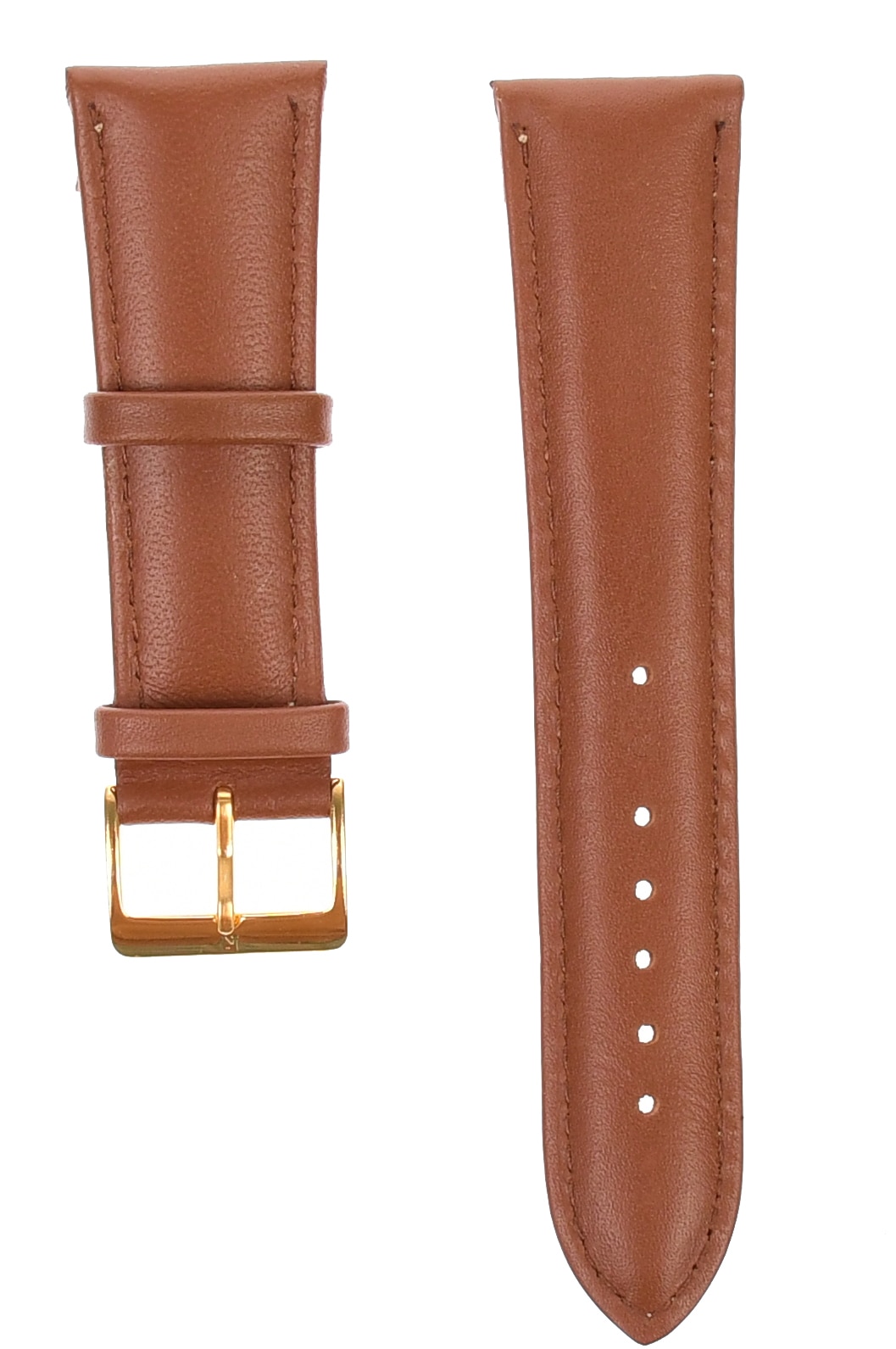 Curea de ceas din piele mata, 22 mm x 19 cm, maro