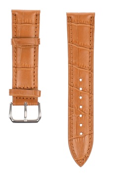 Curea de ceas din piele, 20 mm x 18 cm, crocodil, maro Curea de ceas din piele, 20 mm x 18 cm, crocodil, maro