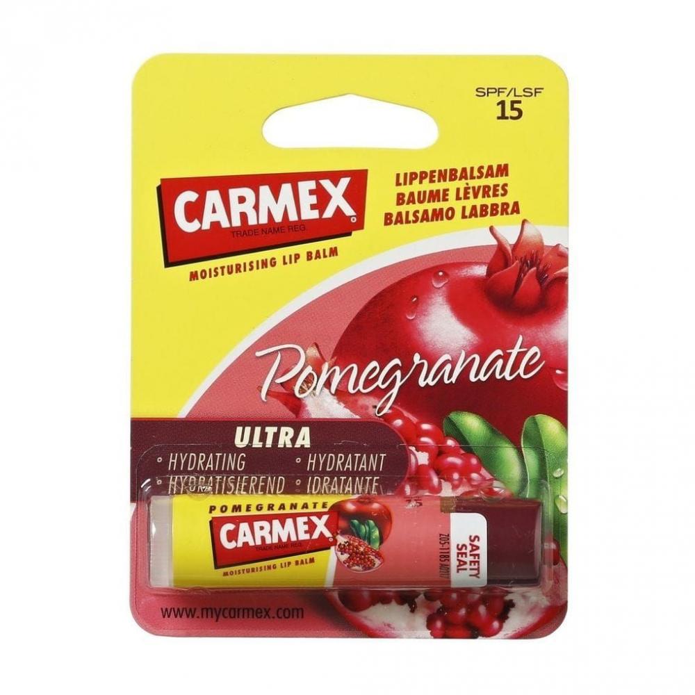 Balsam de buze stick cu aroma de rodie, Carmex, SPF 15, 4.25g