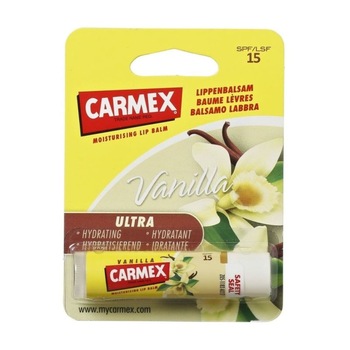 Balsam de buze stick cu aroma de vanilie, Carmex, SPF 15, 4.25g Balsam de buze stick cu aroma de vanilie, Carmex, SPF 15, 4.25g