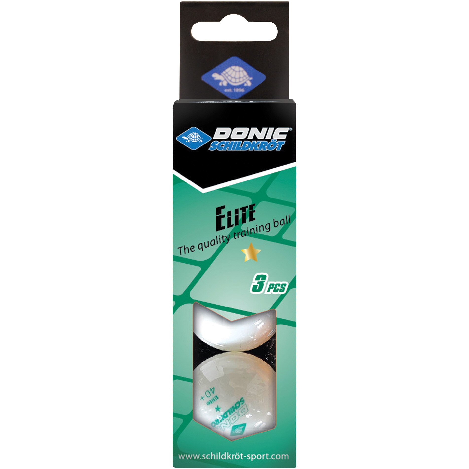 Set 3 mingi tenis de masa Donic-Schildkrot Elite, 1 stea, alb