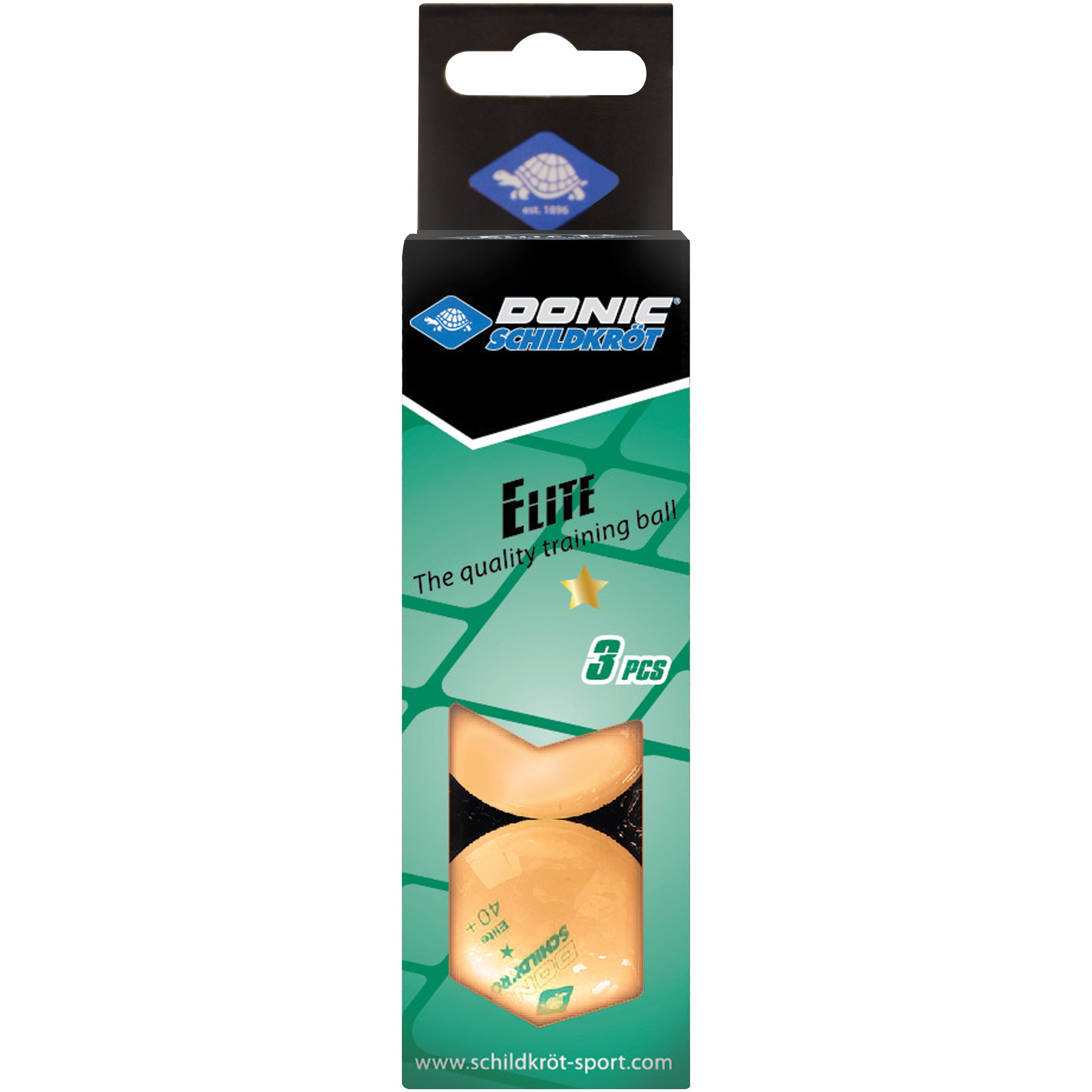 Set 3 mingi tenis de masa Donic-Schildkrot Elite, 1 stea, portocaliu