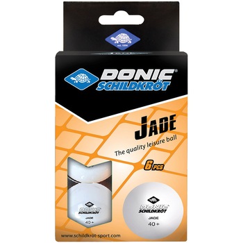 Set 6 mingi tenis de masa Donic-Schildkrot Jade, 1 antrenament, alb Set 6 mingi tenis de masa Donic-Schildkrot Jade, 1 antrenament, alb