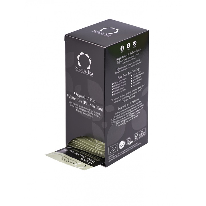 Ceai Solaris Organic Alb 40 plicuri
