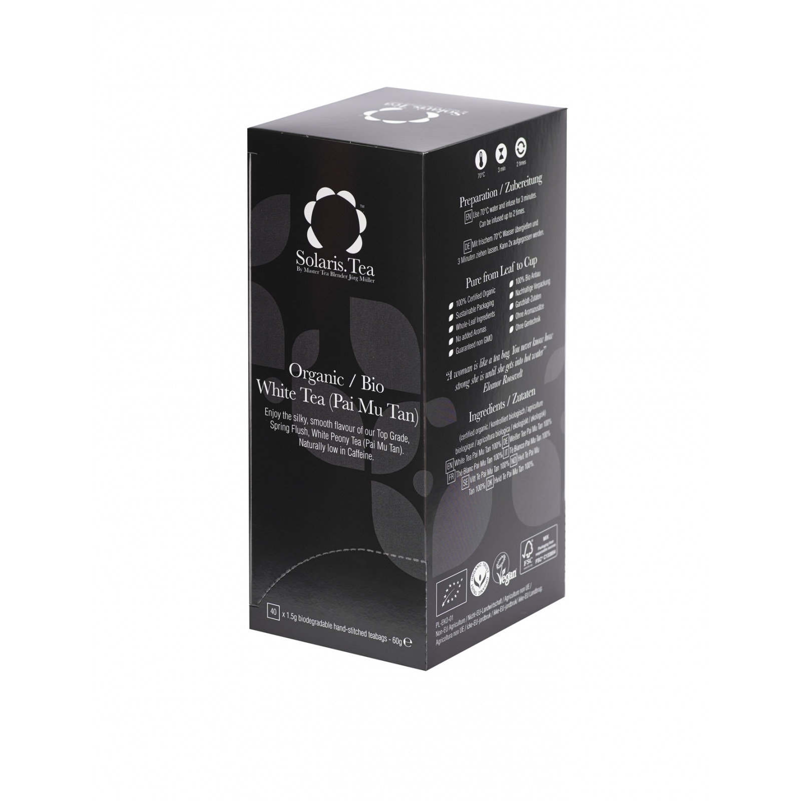 Ceai Solaris Organic Alb 40 plicuri