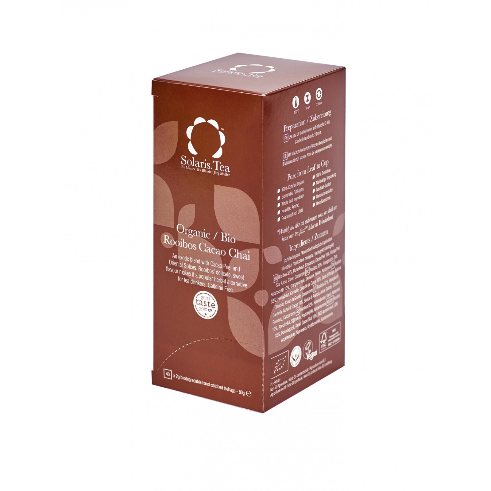 Ceai Solaris Organic Rooibos Cacao Chai 40 plicuri