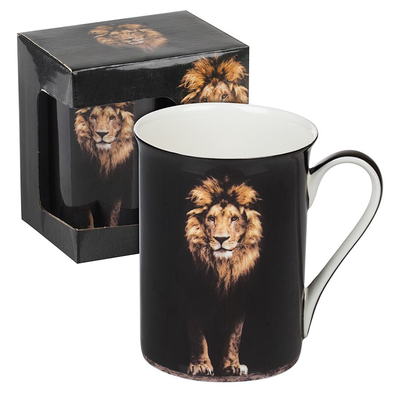 Ceasca portelan cu leu, Lancaster, 250ml, Negru