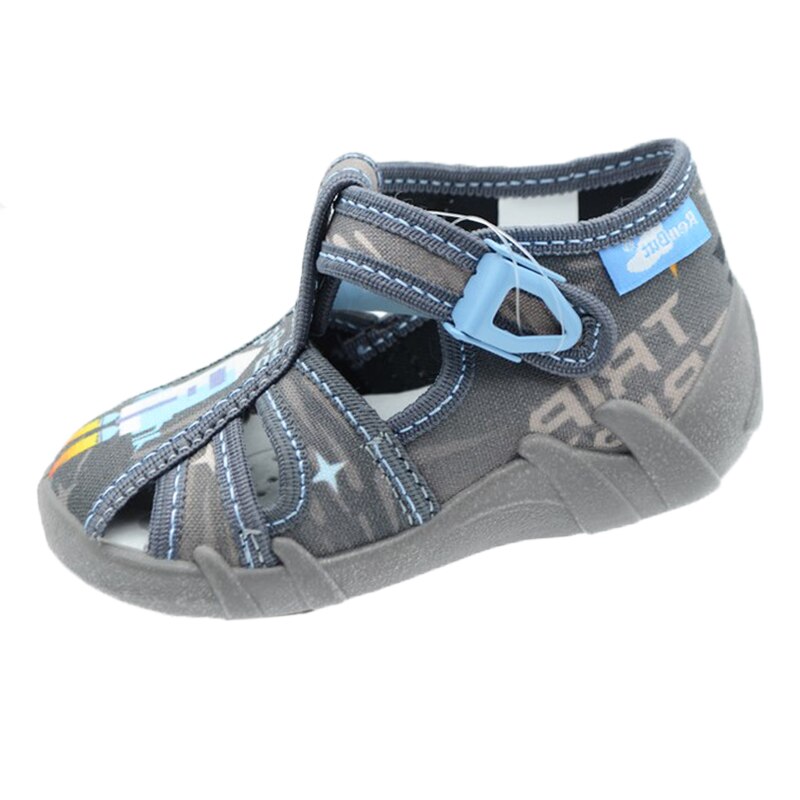 Sandale din panza pentru baieti Renbut, Gri