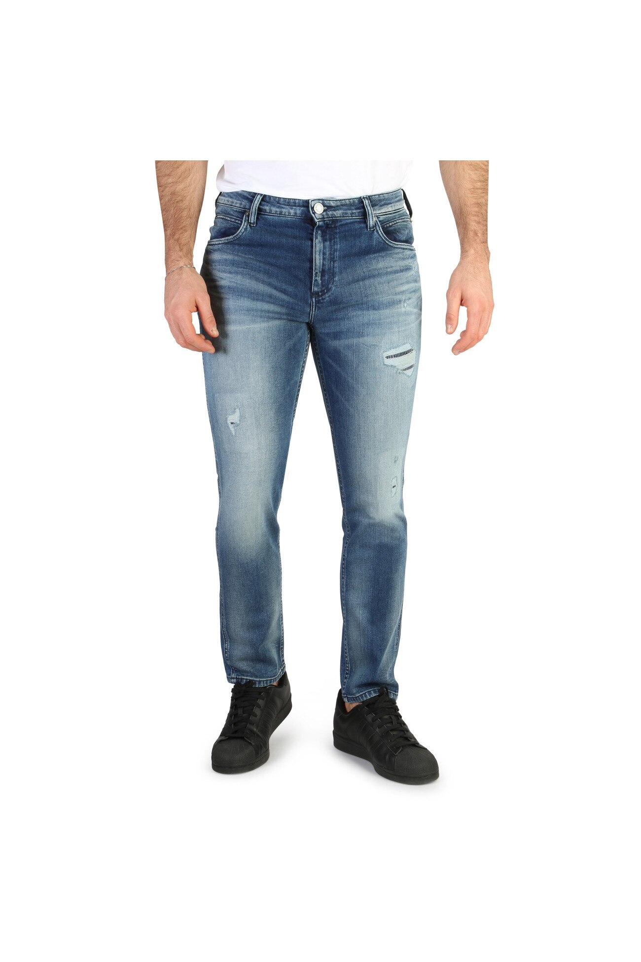 Blugi barbati Calvin Klein model J30J304914, Talie inalta, culoare Albastru, marime 30 EU