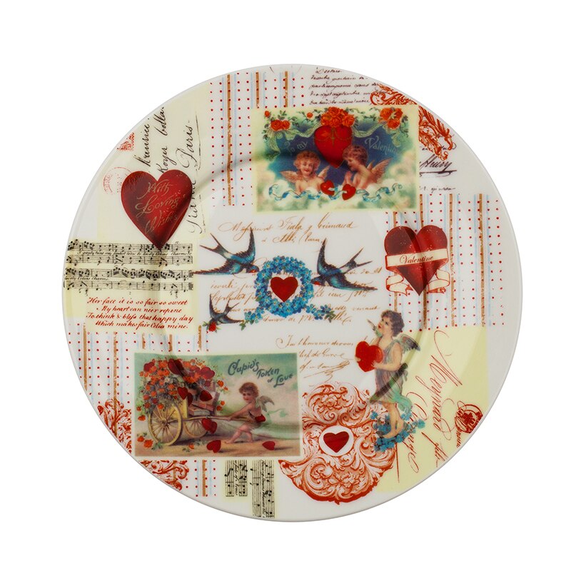 Set de portelan farfurii cu ingiri, Lancaster, 19.5cm diametru