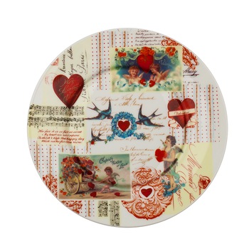 Set de portelan farfurii cu ingiri, Lancaster, 19.5cm diametru Set de portelan farfurii cu ingiri, Lancaster, 19.5cm diametru