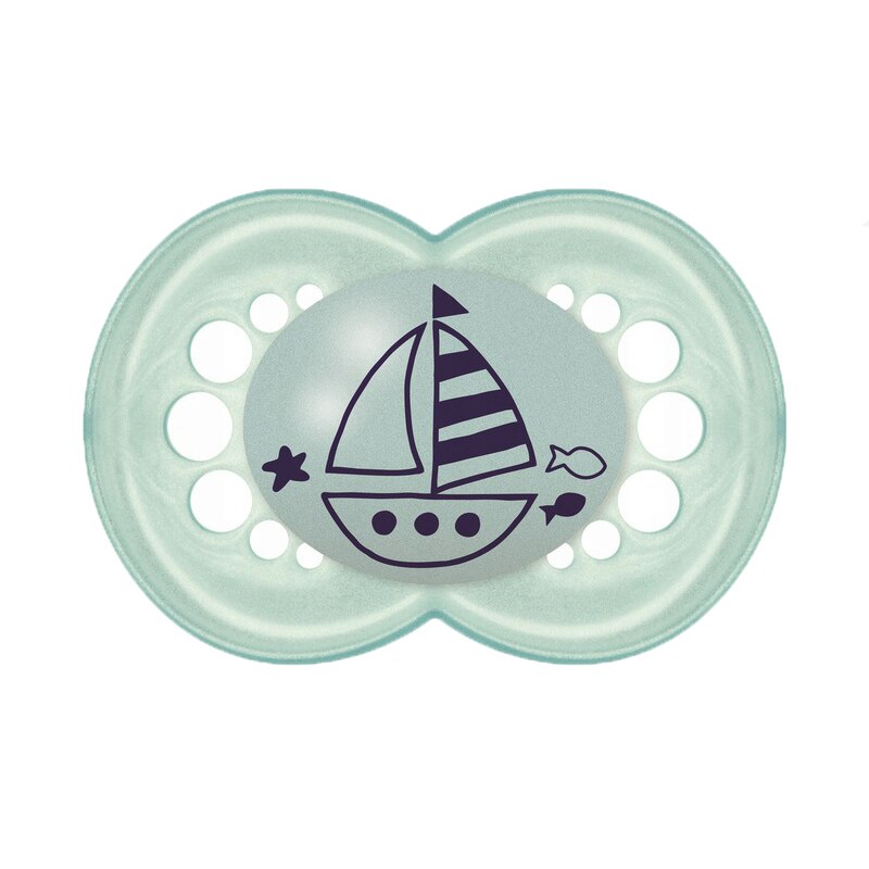 Suzeta ortodontica din silicon MAM Sea Shell 675188-V, Verde 6+ luni