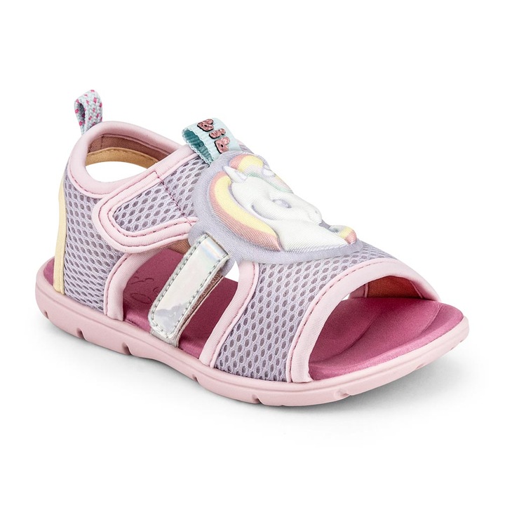 Детски Сандали за момиче BiBi Shoes Playtime Astral, Бледоморав, 32 EU
