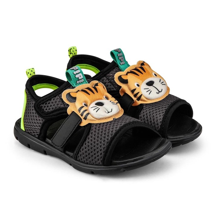 Детски Сандали за момче BiBi Shoes Playtime Grafit, Черно, 31 EU