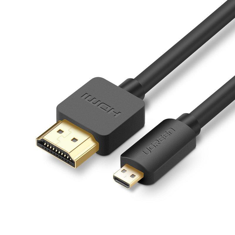 Cablu video UGREEN HD127 Micro HDMI tata - HDMI tata, 4K, 3D, 3m, Negru