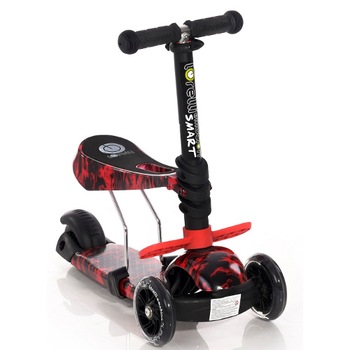 Trotineta Lorelli cu Scaunel pentru Copii Smart, Colectia 2021, Red Fire Trotineta Lorelli cu Scaunel pentru Copii Smart, Colectia 2021, Red Fire