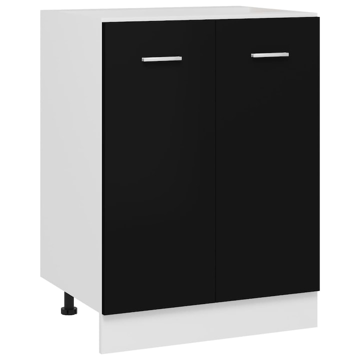 Долен кухненски шкаф vidaXL, PAL, 60 x 46 x 81,5 см, черен