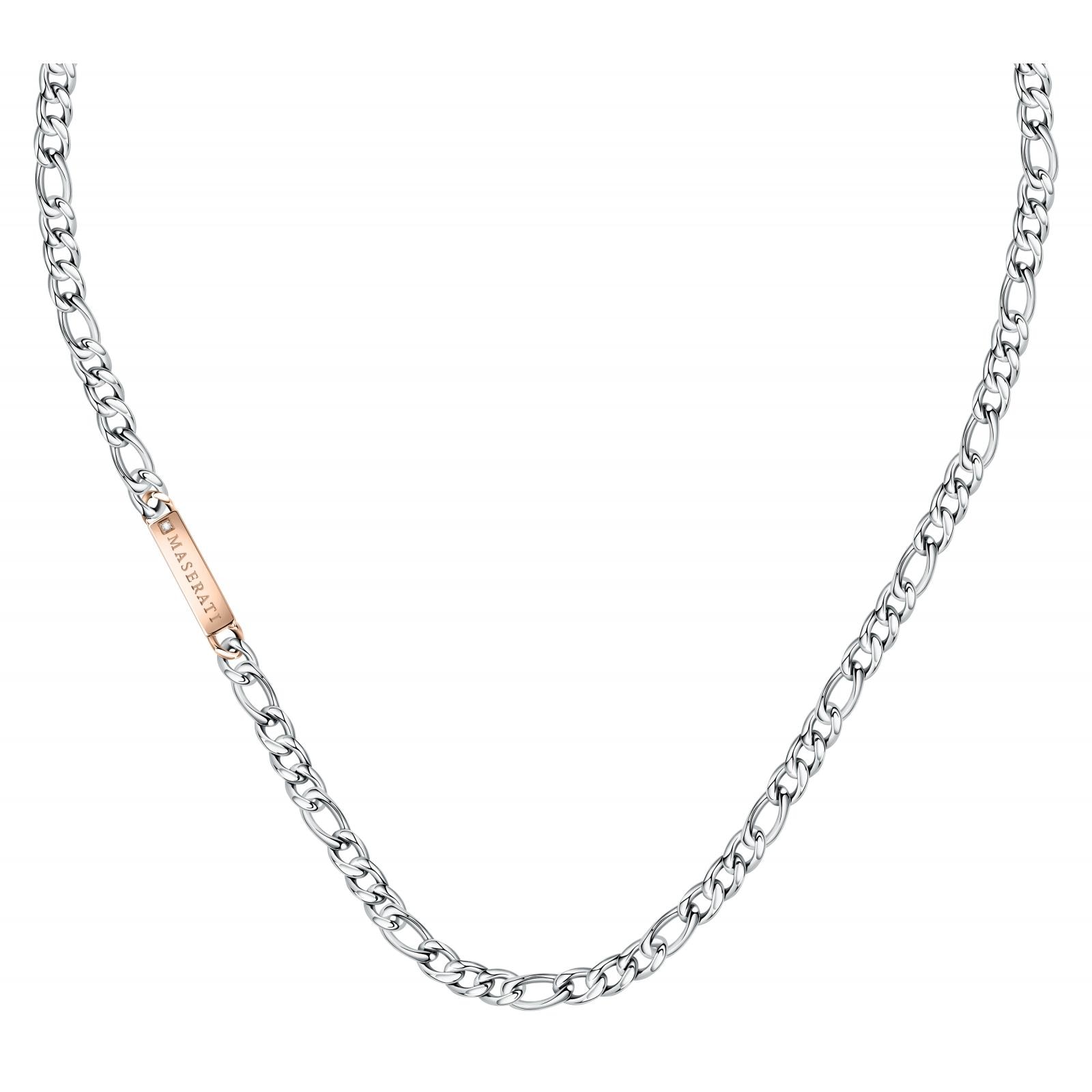 Colier Maserati JM221ATY01, Argintiu, Rose gold