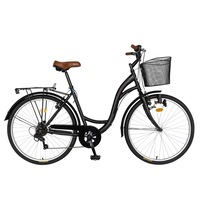 bicicleta de oras cu roti de 26quot tip mtb schimbator shimano portbagaj aripifar dinam frane v-brake 6 viteze negrumaro city bike velors ukraina genius damabarbat imagen 3_0_
0