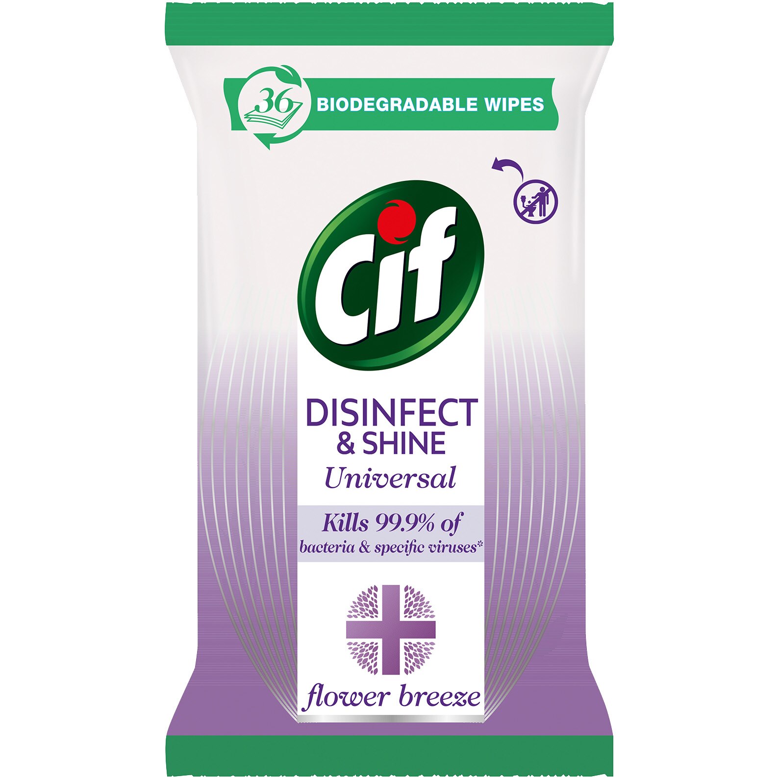 Servetele dezifectante Cif Flower Breeze, 36 buc