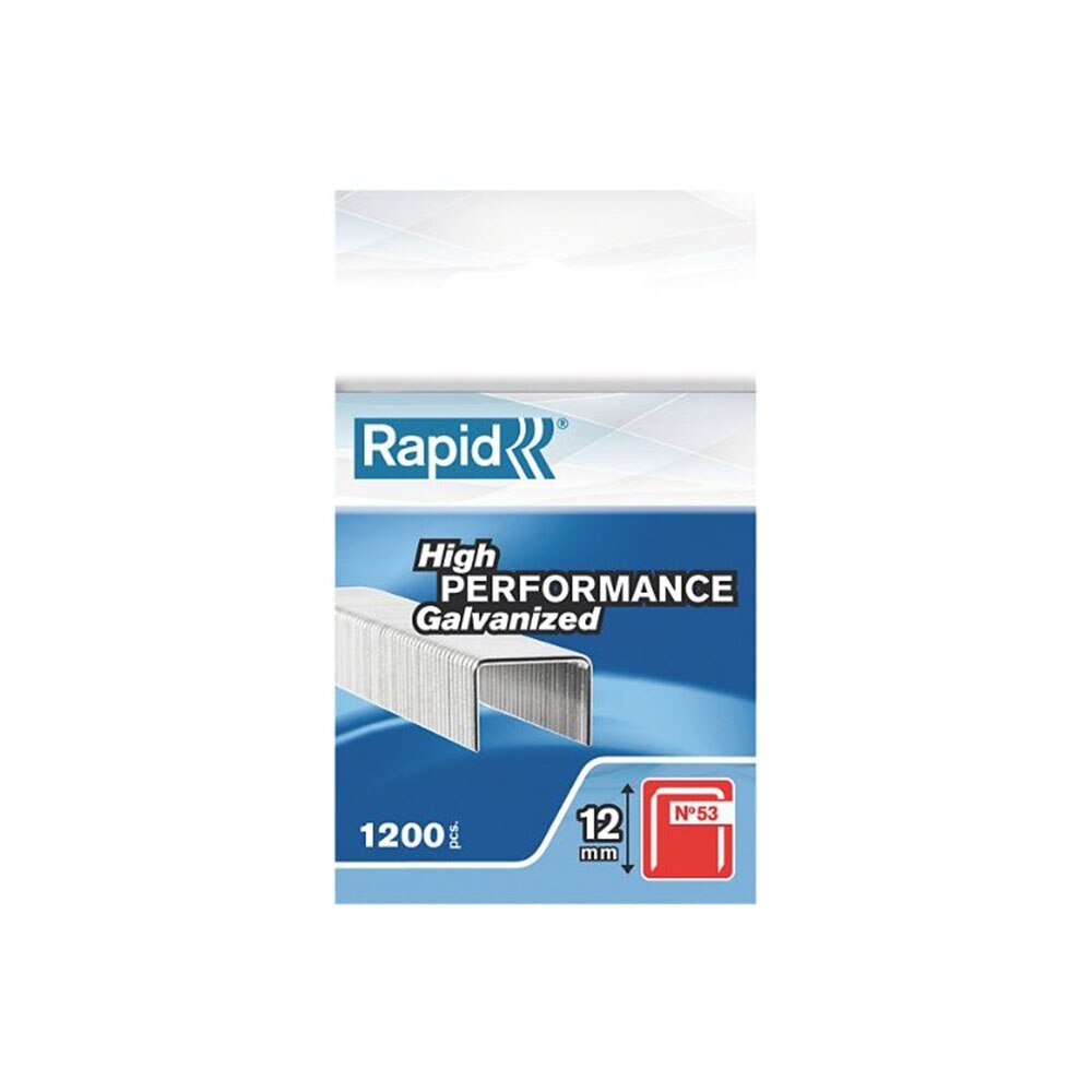 Capse Rapid 53/12 mm, galvanizate, 1.200/ cutie