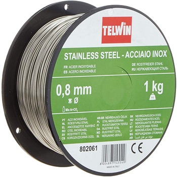 Sarma sudura Inox Telwin 0.8 mm rola 1 kg - pentru sudura MIG-MAG Sarma sudura Inox Telwin 0.8 mm rola 1 kg - pentru sudura MIG-MAG