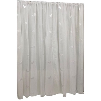 Perdea cu rejansa Papillons Liz Line, 300x245 cm, poliester, Alb Perdea cu rejansa Papillons Liz Line, 300x245 cm, poliester, Alb